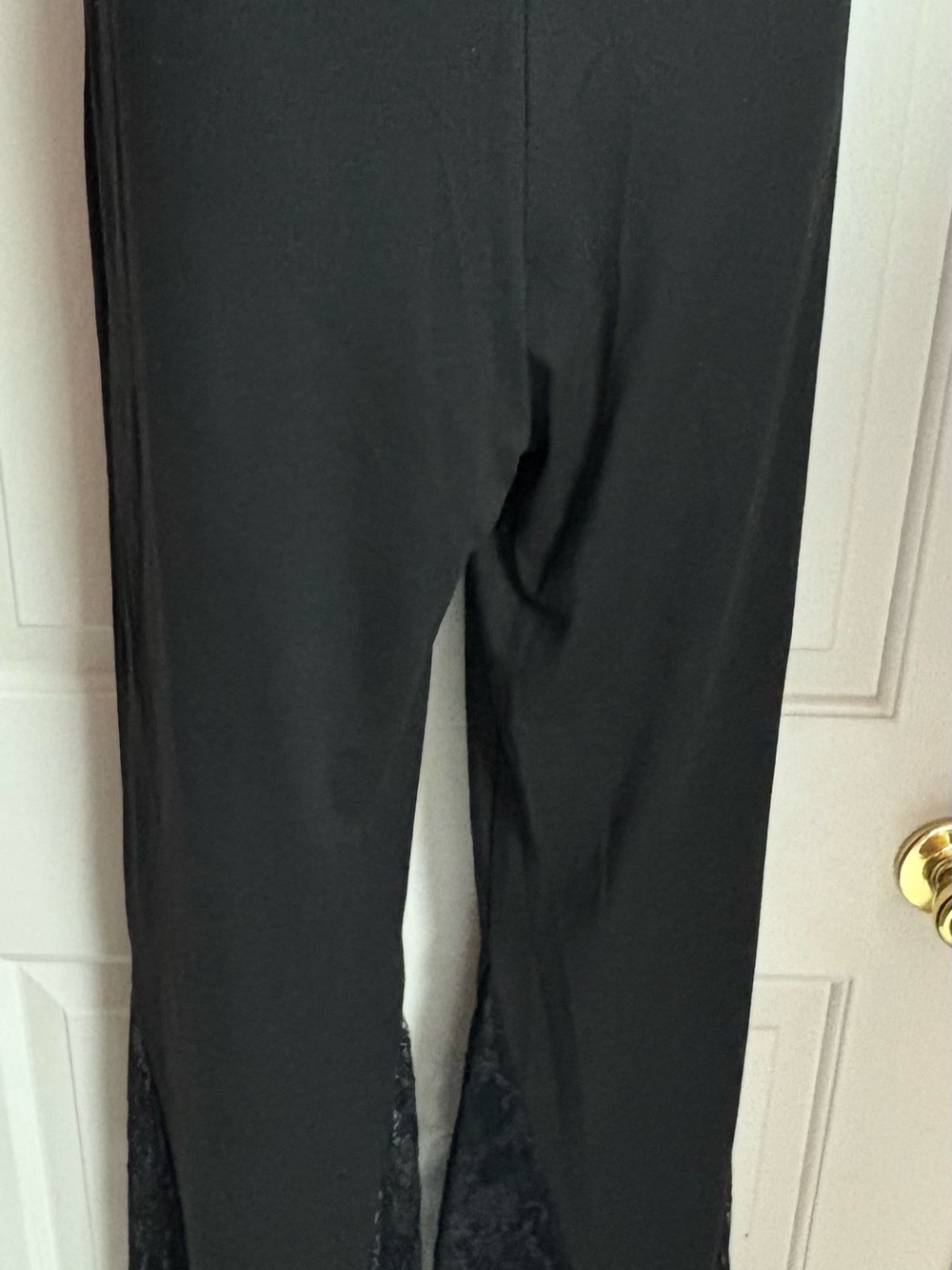 Black Women's Lace-Trim Pants